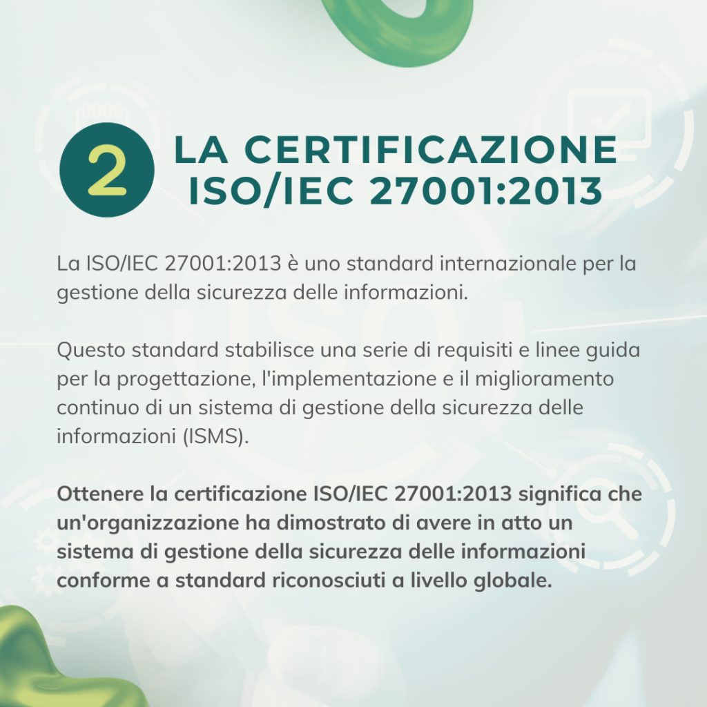 Certificazioni iso 27001 2017 2018